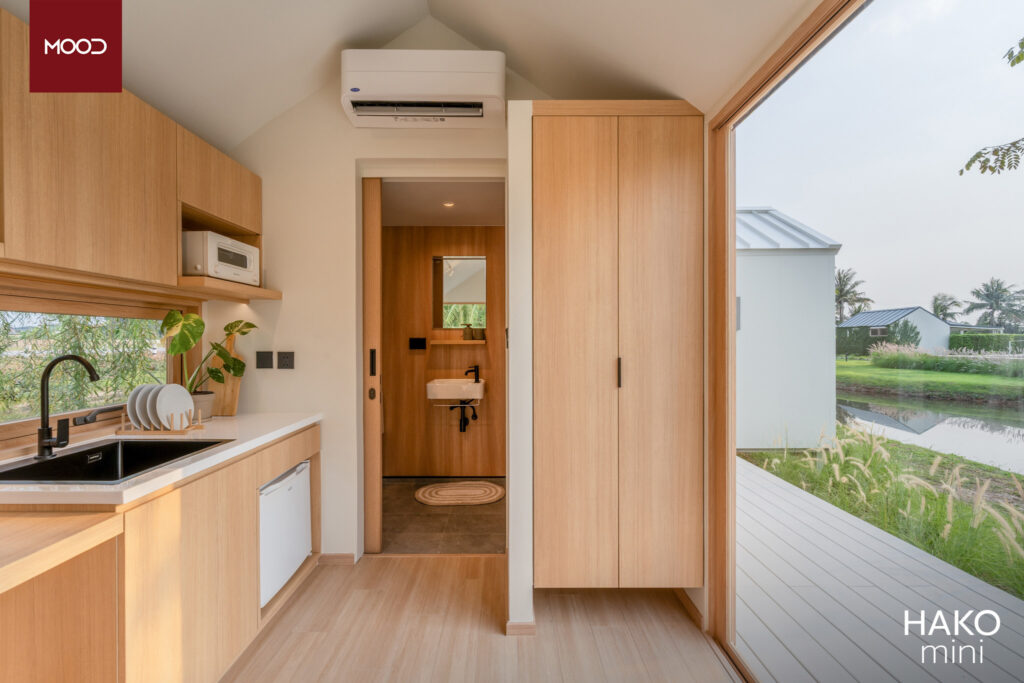 ครัวและทางเข้าห้องน้ำ